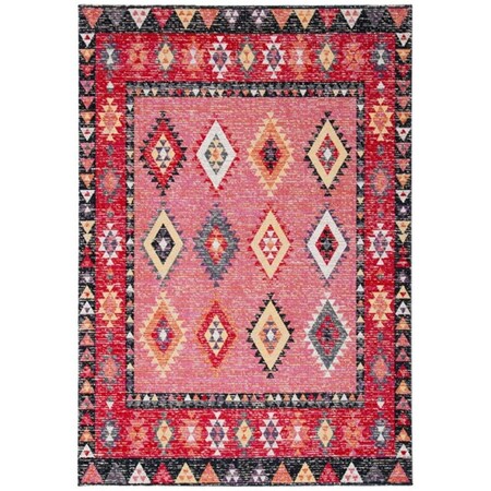 Safavieh 6 ft.-7 in. x 6 ft.-7 in. Montage 200 Square Rug - Pink & Black MTG201U-7SQ